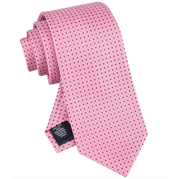 Tommy Hilfiger Men Natte Grid Tie Pink - Picture 1 of 1